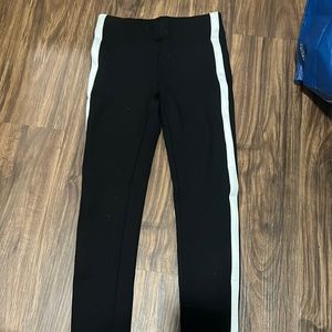 Zara leggings black with white stripe